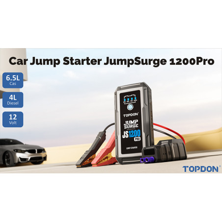 Car Jump Starter JumpSurge 1200 PRO/10000mAh/max výstupný prúd 1800A/2xUSB-A/USB-C/DC Jack