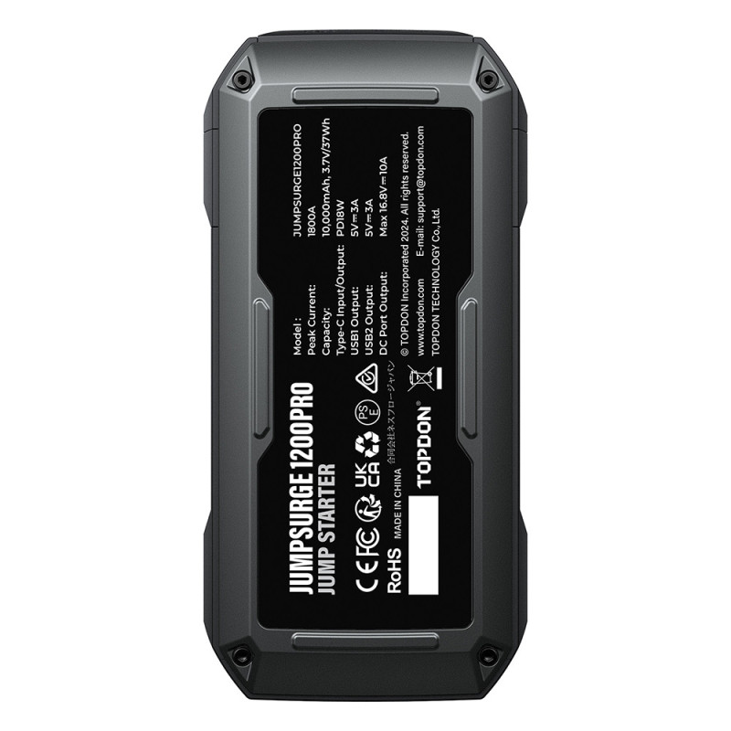 Car Jump Starter JumpSurge 1200 PRO/10000mAh/max výstupný prúd 1800A/2xUSB-A/USB-C/DC Jack