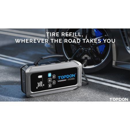 TOPDON Car Jump Starter JumpSurge V2200air/12000mAh/max výstupný prúd 2200A/4-150PSI