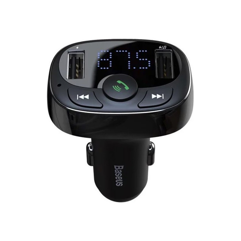 Baseus bluetooth MP3 FM Transmiter s nabíjaním 2xUSB 3.4A čierny