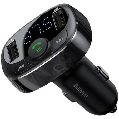 Baseus bluetooth MP3 FM Transmiter s nabíjaním 2xUSB 3.4A čierny
