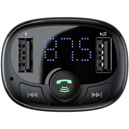 Baseus bluetooth MP3 FM Transmiter s nabíjaním 2xUSB 3.4A čierny