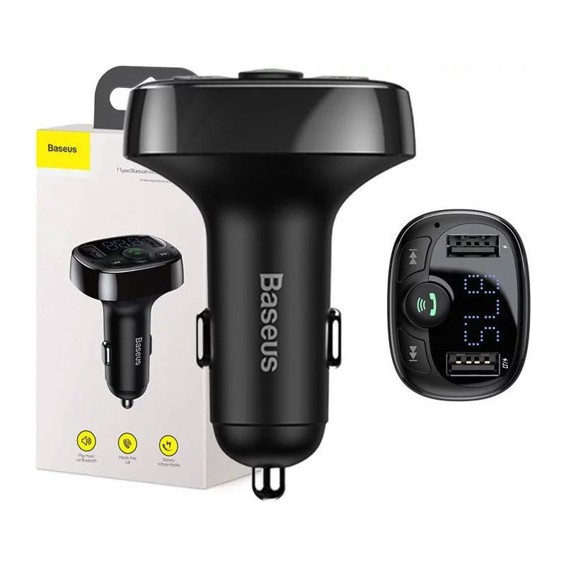 Baseus bluetooth MP3 FM Transmiter s nabíjaním 2xUSB 3.4A čierny