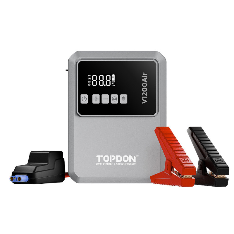TOPDON Car Jump Starter Jump Surge V1200air/10000mAh/1200A/6,0l benzín/4,5l nafta