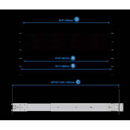 QNAP Rail kit - RAIL-B02