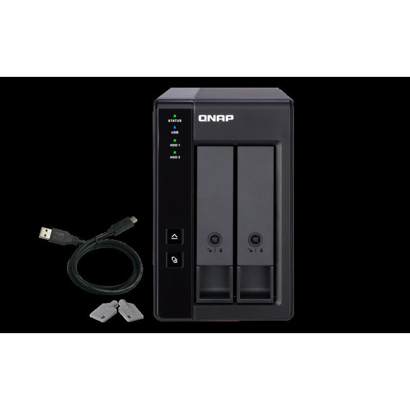 QNAP TR-002 rozširovacia jednotka pre PC alebo QNAP NAS (2x SATA / 1x USB 3.1 typu C - Gen 2)