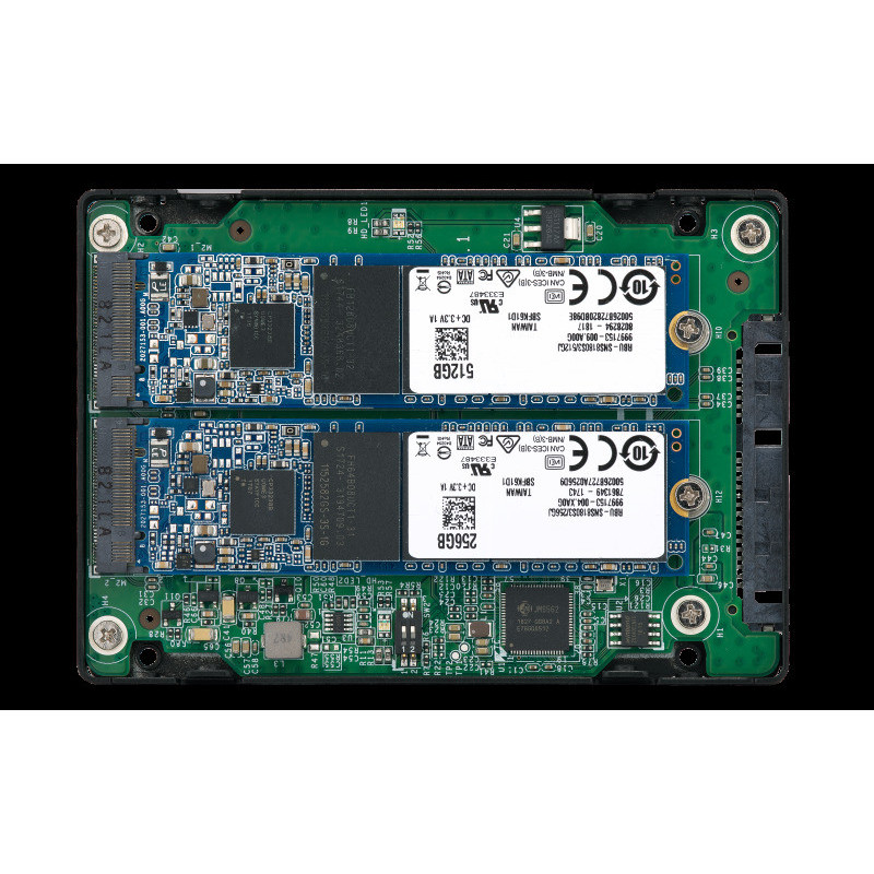 QNAP adaptér QDA-A2MAR (2x M.2 SSD SATA sloty v 2,5" SATA rámčeku)
