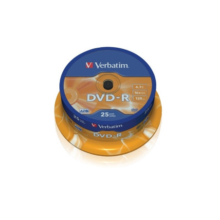 VERBATIM DVD-R(25-Pack)Spindl/MattSlvr/16x/4.7GB