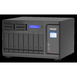 QNAP TVS-h1288X-W1250-16G (Xeon 3,3GHz, ZFS, 16GB ECC RAM, 8x 3,5" + 4x 2,5", 2x M.2 NVMe, 4x 2,5GbE)