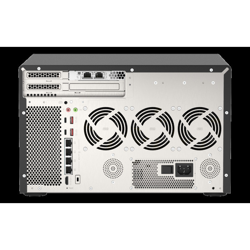 QNAP TVS-h1288X-W1250-16G (Xeon 3,3GHz, ZFS, 16GB ECC RAM, 8x 3,5" + 4x 2,5", 2x M.2 NVMe, 4x 2,5GbE)