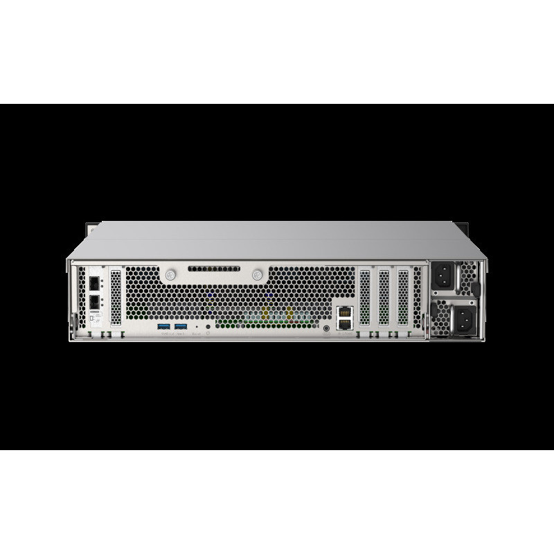 QNAP TS-h2490FU-7302P-128G (EPYC 3,3 GHz, ZFS, 128 GB ECC RAM, 24 x 2,5" U.2, 2 x 2,5 GbE, 4 x 25 GbE)