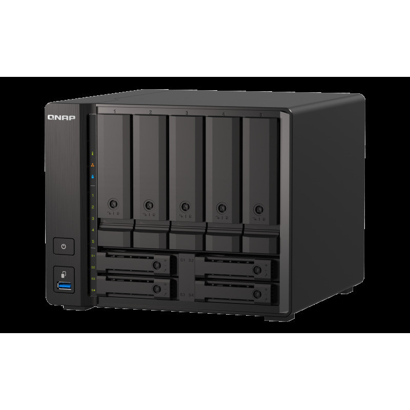 QNAP TS-h973AX-8G (Ryzen 2,2GHz, ZFS, 8GB RAM, 5x 3,5" + 4x 2,5" SATA/2x U.2, 2x 2,5GbE, 1x 10GbE)