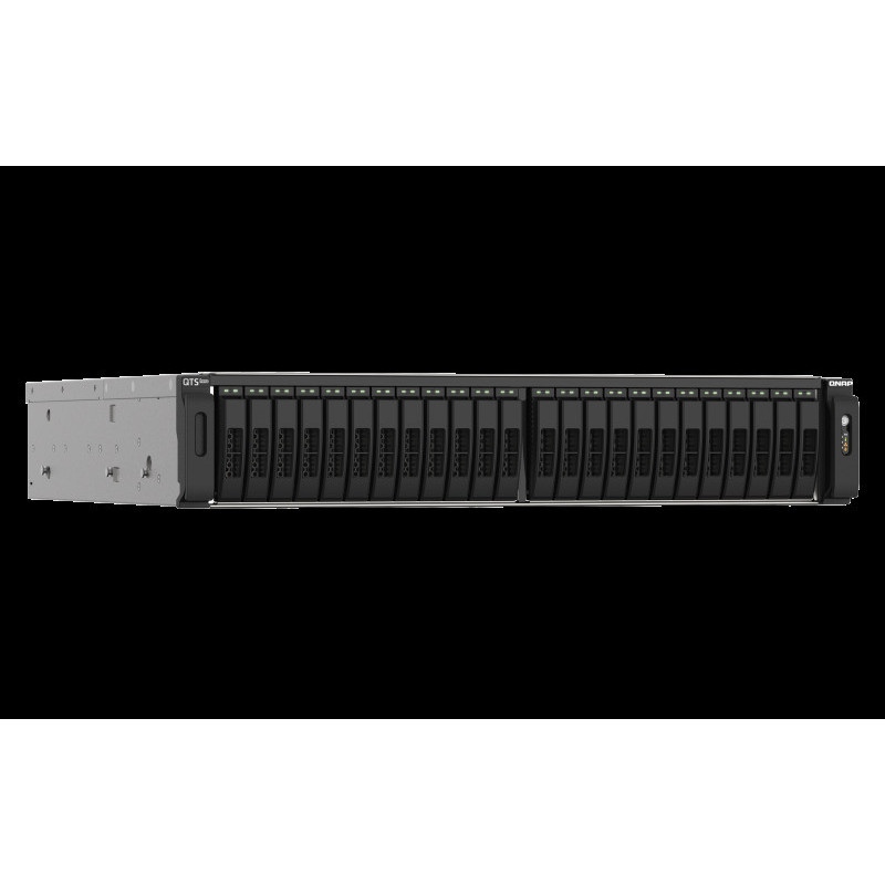QNAP TS-h2490FU-7232P-256G (EPYC 3,2 GHz, ZFS, 256 GB ECC RAM, 24 x 2,5" U.2, 2 x 2,5 GbE, 4 x 25 GbE)