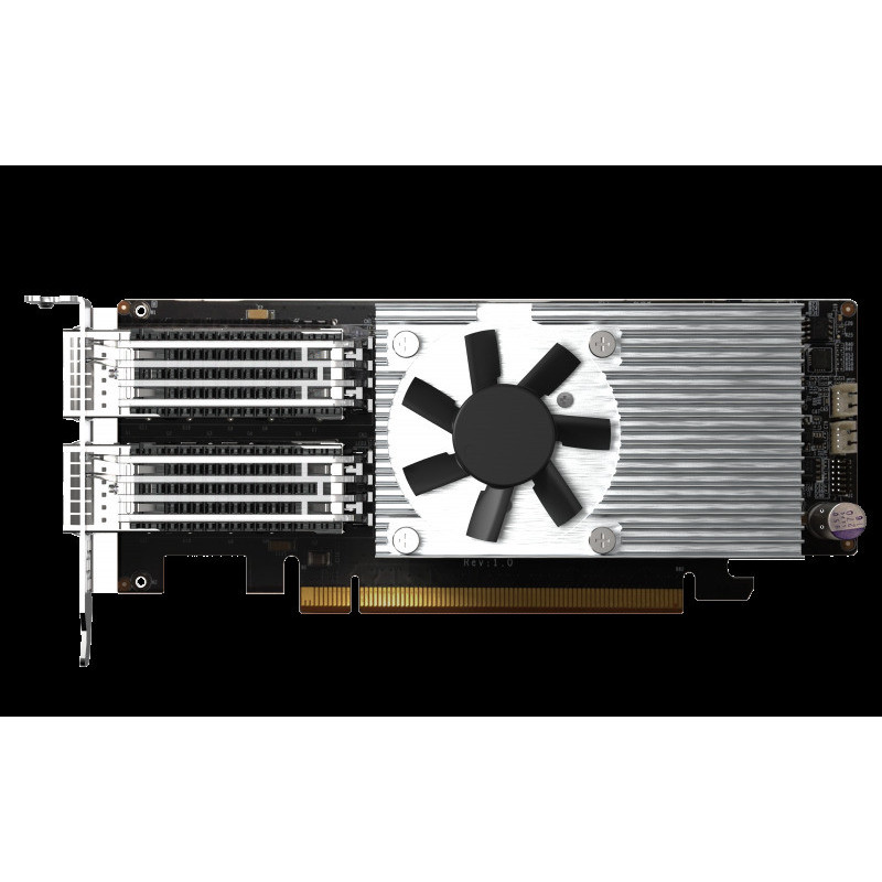 QNAP QXG-100G2SF-E810 - 100GbE (2porty) PCIe karta; nízky profil; PCIe Gen4 x16