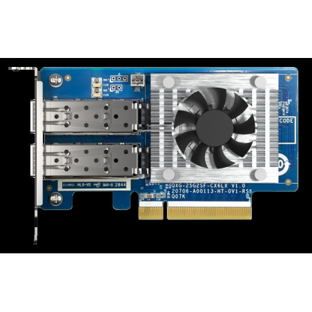 QNAP QXG-25G2SF-CX6 - 25GbE (2porty) PCIe karta; nízky profil; PCIe Gen4 x8