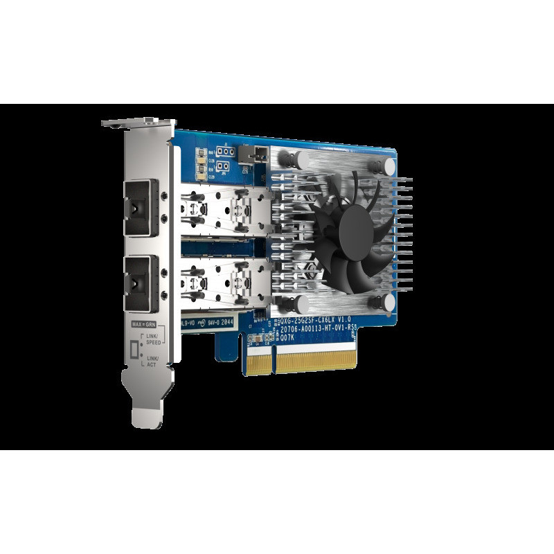 QNAP QXG-25G2SF-CX6 - 25GbE (2porty) PCIe karta; nízky profil; PCIe Gen4 x8