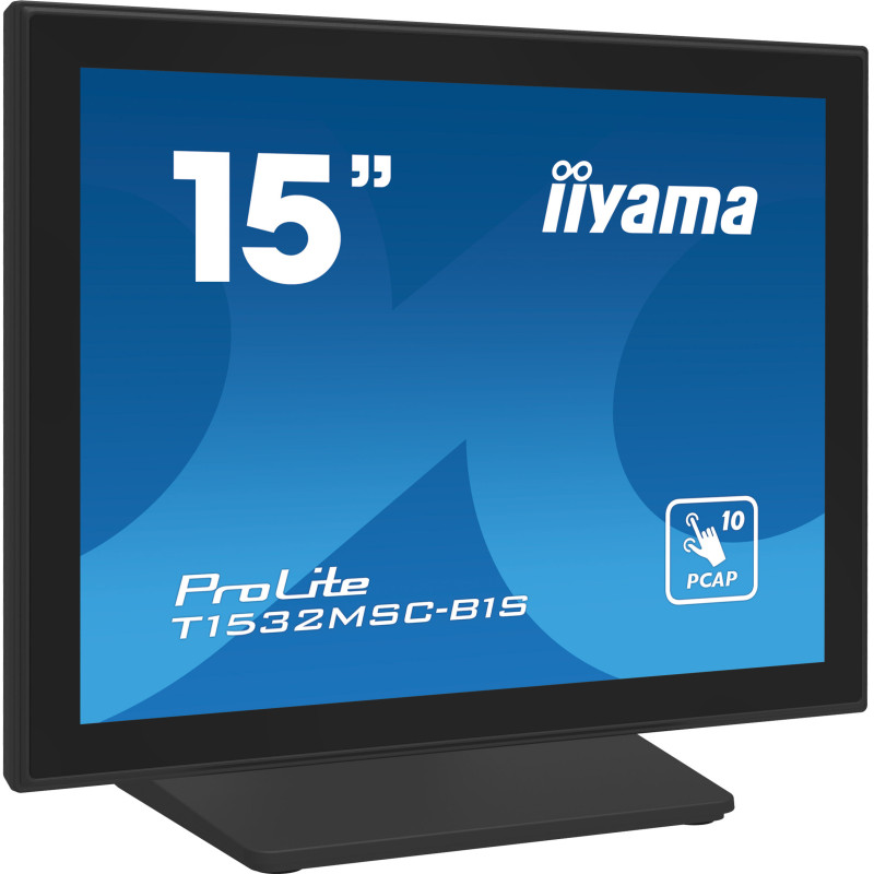 15" iiyama T1532MSC-B1S: PCAP, 10P, FHD, HDMI, DP