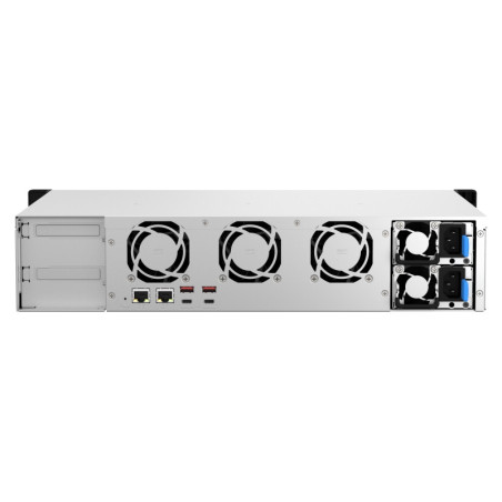 QNAP TS-873AeU-RP-4G (Ryzen 2,2GHz, 4GB RAM, 8xSATA, 2x2,5GbE, 1xPCIe, 2xM.2, 2xzdroj, malá hĺbka)