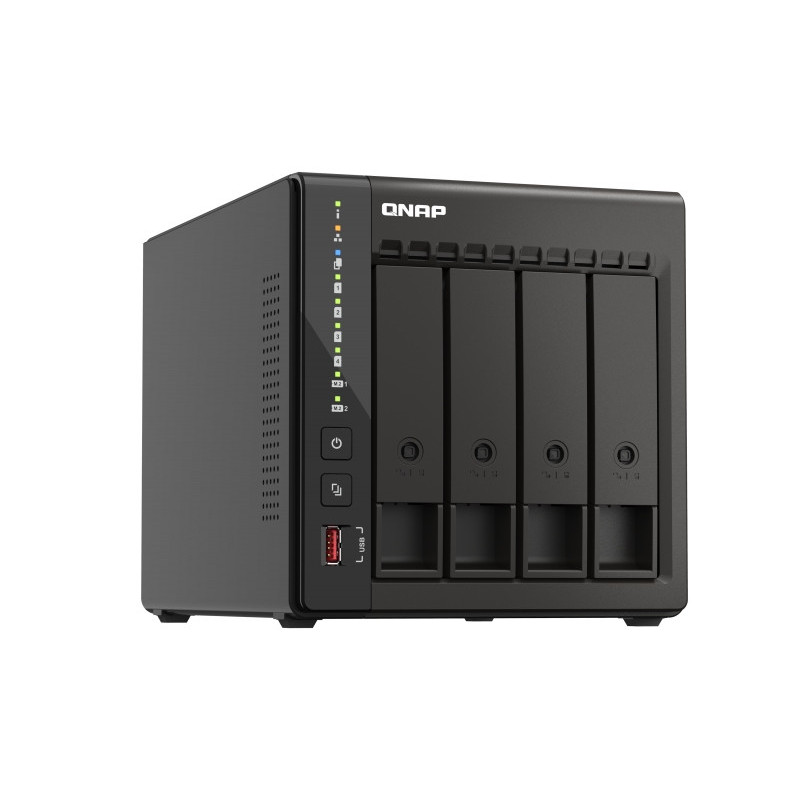 QNAP TS-453E-8G (4core 2,6GHz, 8GB RAM, 4x SATA, 2x M.2 NVM slot, 2x HDMI 4K, 2x 2,5GbE, 4x USB)