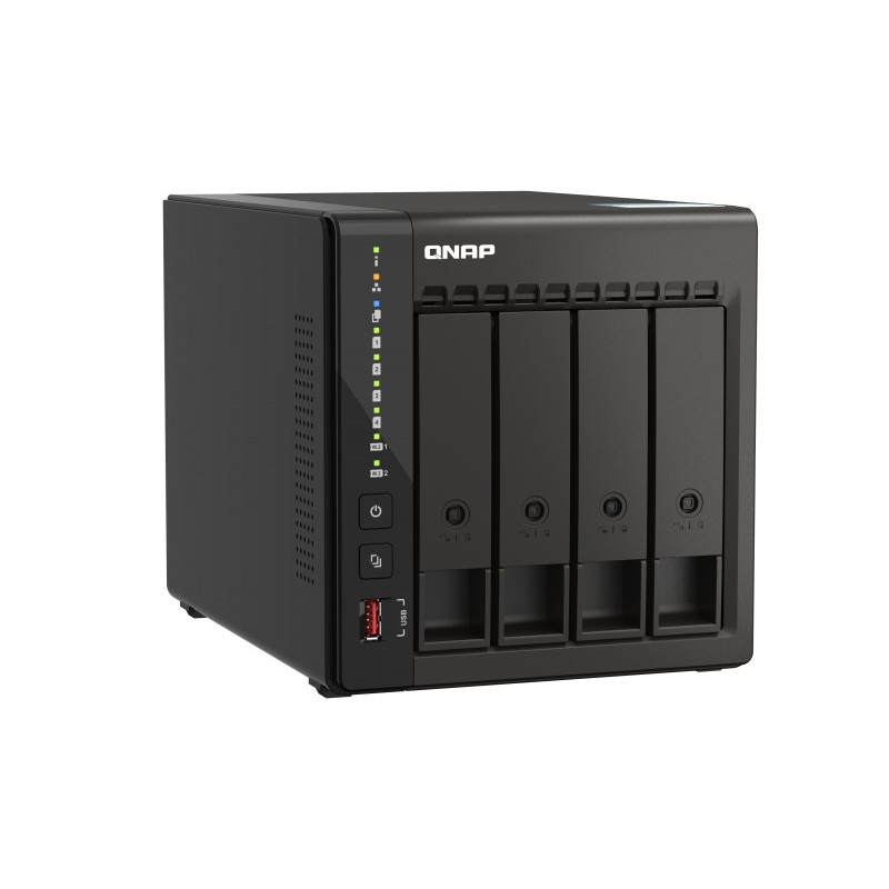 QNAP TS-453E-8G (4core 2,6GHz, 8GB RAM, 4x SATA, 2x M.2 NVM slot, 2x HDMI 4K, 2x 2,5GbE, 4x USB)