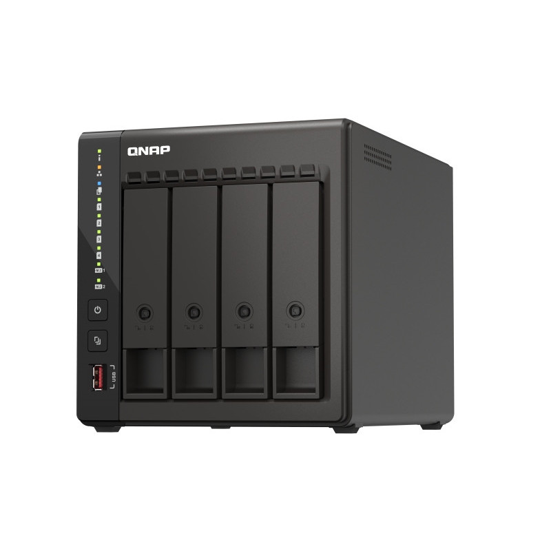 QNAP TS-453E-8G (4core 2,6GHz, 8GB RAM, 4x SATA, 2x M.2 NVM slot, 2x HDMI 4K, 2x 2,5GbE, 4x USB)