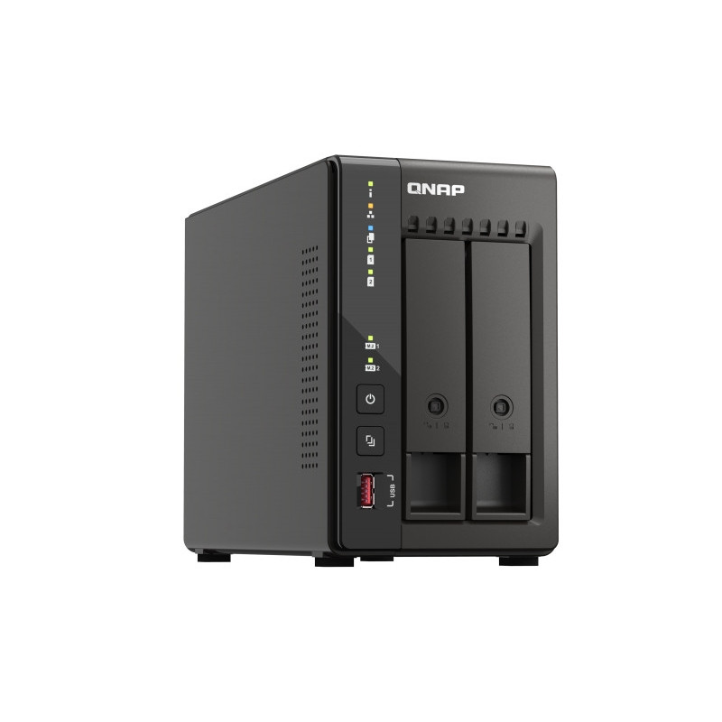 QNAP TS-253E-8G (4core 2,6GHz, 8GB RAM, 2x SATA, 2x M.2 NVM slot, 2x HDMI 4K, 2x 2,5GbE, 4x USB)