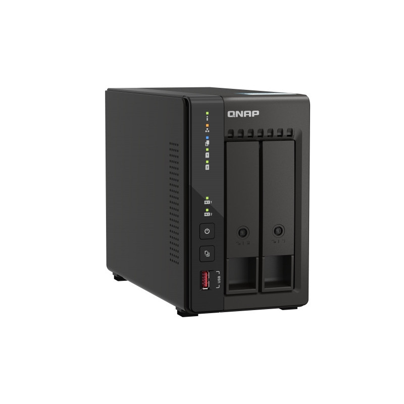 QNAP TS-253E-8G (4core 2,6GHz, 8GB RAM, 2x SATA, 2x M.2 NVM slot, 2x HDMI 4K, 2x 2,5GbE, 4x USB)