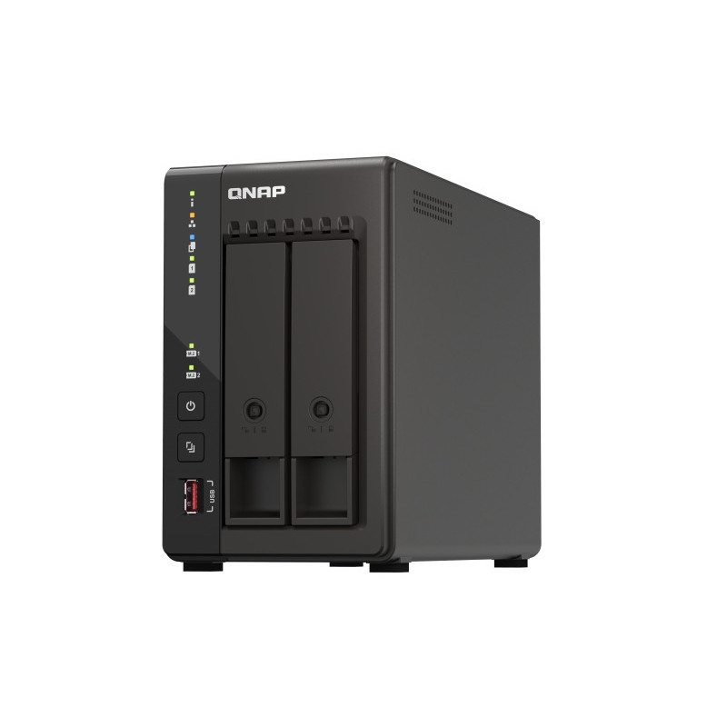 QNAP TS-253E-8G (4core 2,6GHz, 8GB RAM, 2x SATA, 2x M.2 NVM slot, 2x HDMI 4K, 2x 2,5GbE, 4x USB)