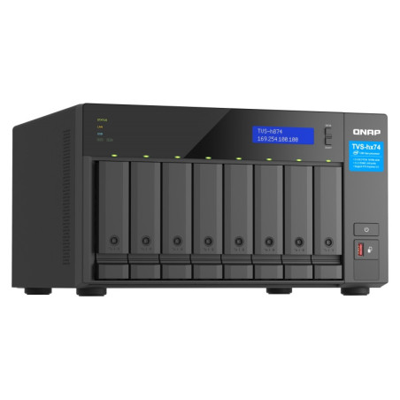 QNAP TVS-h874-i5-32G (6core 4,4GHz, ZFS, 32GB RAM, 8x SATA, 2x M.2 NVMe, 2x PCIe, 2x 2,5GbE, HDMI)
