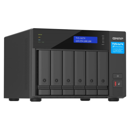 QNAP TVS-h674-i5-32G (6core 4,4GHz, ZFS, 32GB RAM, 6x SATA, 2x M.2 NVMe, 2x PCIe, 2x 2,5GbE, HDMI)