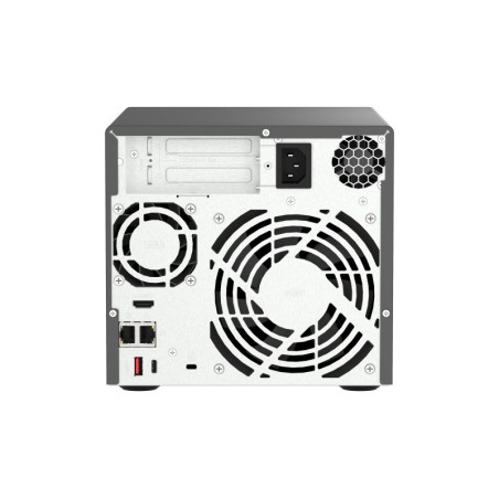 QNAP TVS-h474-PT-8G (2core 3,7 GHz, ZFS, 8 GB RAM, 4x SATA, 2x M.2 NVMe, 2x PCIe, 2x 2,5GbE, 1x HDMI)