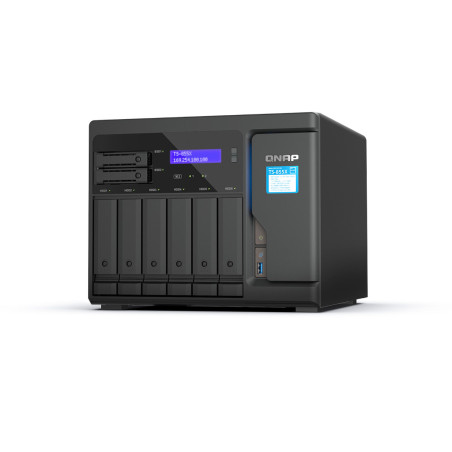 QNAP TS-855X-8G (8core 2,8GHz, 8GB RAM, 6x 3,5" +2x 2,5", 2x M.2 NVMe, 2x PCIe, 1x 10GbE, 2x 2,5GbE)