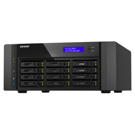 QNAP TS-h1290FX-7302P-256G (AMD EPYC, 256GB ECC RAM, 12x 2,5" U.2, 2x M.2 NVMe, 2x 2,5GbE, 2x 25GbE)