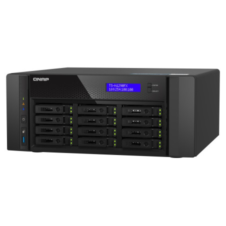 QNAP TS-h1290FX-7302P-256G (AMD EPYC, 256GB ECC RAM, 12x 2,5" U.2, 2x M.2 NVMe, 2x 2,5GbE, 2x 25GbE)