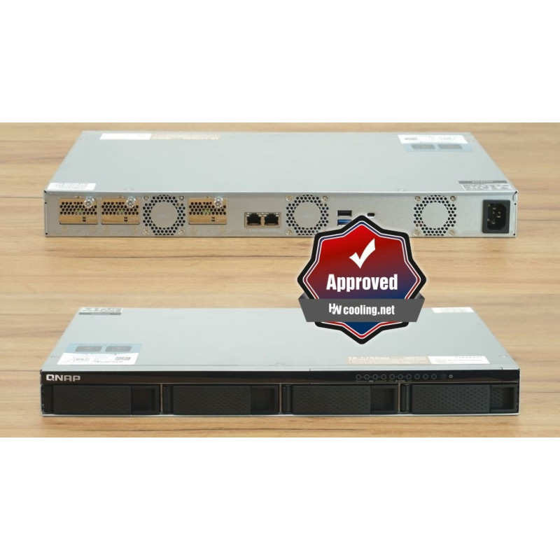 QNAP TS-h765eU-8G (4core 3,4GHz, 8GB RAM, 4x SATA, 3x E1.S/M.2, 2x 2,5GbE, vol. 10GbE, malá hĺbka)