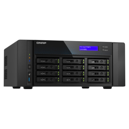 QNAP TS-h1277AFX-R7-32G (Ryzen 7 5,5 GHz, ZFS, 32 GB DDR5 ECC RAM, 12 x 2,5" SATA, 2 x 2,5 GbE, 2 x 10 GbE)