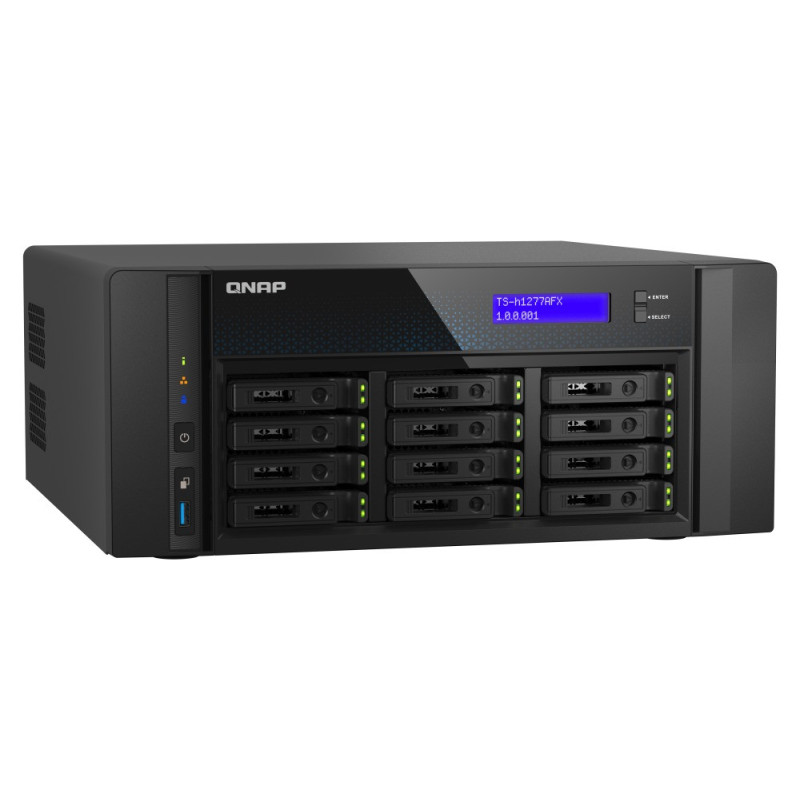 QNAP TS-h1277AFX-R7-32G (Ryzen 7 5,5 GHz, ZFS, 32 GB DDR5 ECC RAM, 12 x 2,5" SATA, 2 x 2,5 GbE, 2 x 10 GbE)