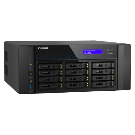QNAP TS-h1277AFX-R7-32G (Ryzen 7 5,5 GHz, ZFS, 32 GB DDR5 ECC RAM, 12 x 2,5" SATA, 2 x 2,5 GbE, 2 x 10 GbE)