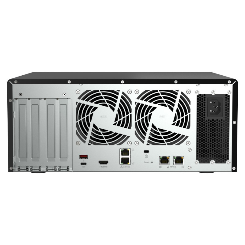 QNAP TS-h1277AFX-R7-32G (Ryzen 7 5,5 GHz, ZFS, 32 GB DDR5 ECC RAM, 12 x 2,5" SATA, 2 x 2,5 GbE, 2 x 10 GbE)