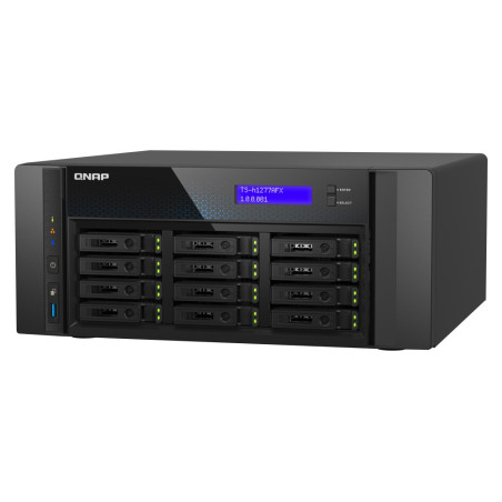 QNAP TS-h1277AFX-R7-32G (Ryzen 7 5,5 GHz, ZFS, 32 GB DDR5 ECC RAM, 12 x 2,5" SATA, 2 x 2,5 GbE, 2 x 10 GbE)
