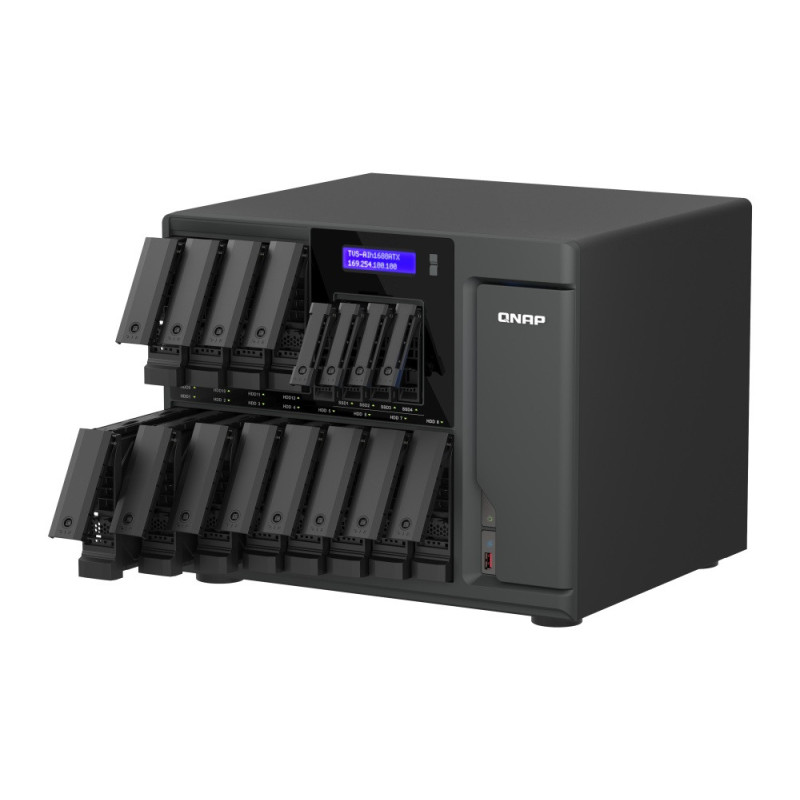 QNAP TVS-AIh1688ATX-U7-32G (Ultra 7, ZFS, 32GB DDR5 ECC RAM, 12x 3,5" + 4x 2,5", 2x 2,5GbE, 2x 10GbE)