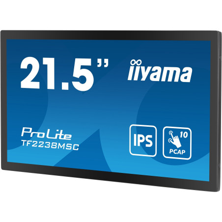 22" iiyama TF2238MSC-B1: PCAP, IPS, FHD, HDMI, DP