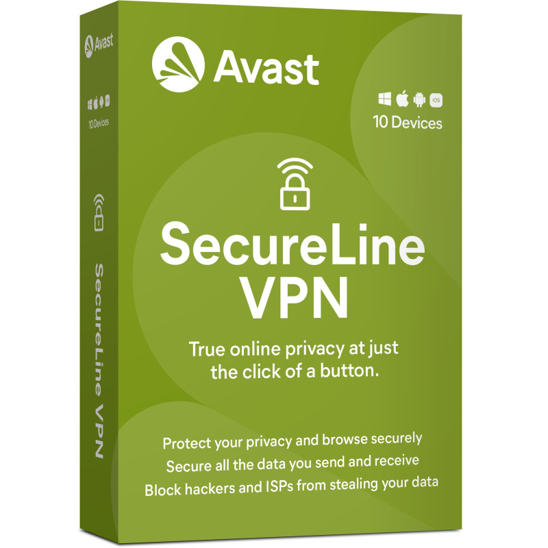Avast SecureLine VPN Multi-device up to 10 device 2Y