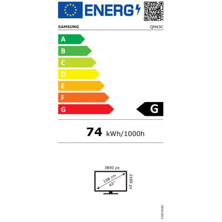 43" LED Samsung QM43C - UHD, 500cd, MI, 24/7