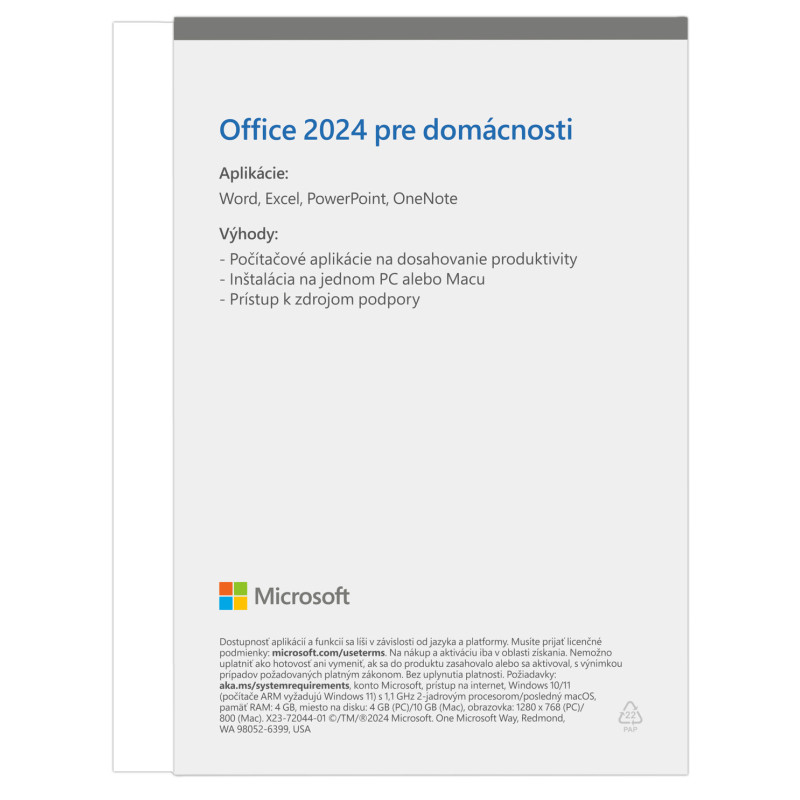 Microsoft Office 2024 pre domácnosti SK