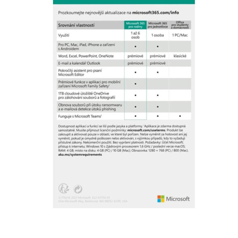 Microsoft 365 Family FY25H2 Mac/Win, 1 Rok, HU