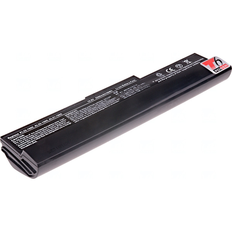 Batéria T6 Power Asus Eee PC 1001, 1005, 1101H, R105, 5200mAh, 56Wh, 6cell, black