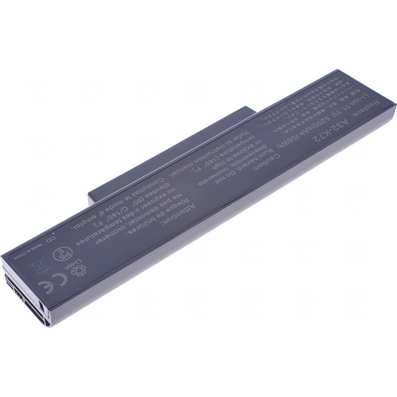 Batéria T6 Power Asus K72, K73, A72, A73, N71, N73, X72, X73, X77, 5200mAh, 58Wh, 6cell