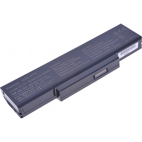 Batéria T6 Power Asus K72, K73, A72, A73, N71, N73, X72, X73, X77, 5200mAh, 58Wh, 6cell