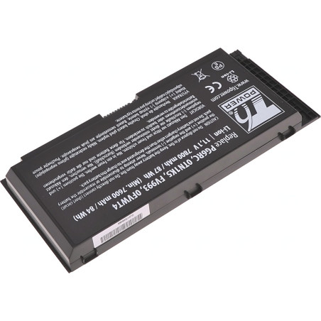 Batéria T6 Power pre Dell Precision M6700, M6800, M4800, 7800mAh, 87Wh, 9cell